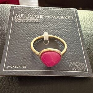 Melrose and Market Gold Ring with Pink Stone